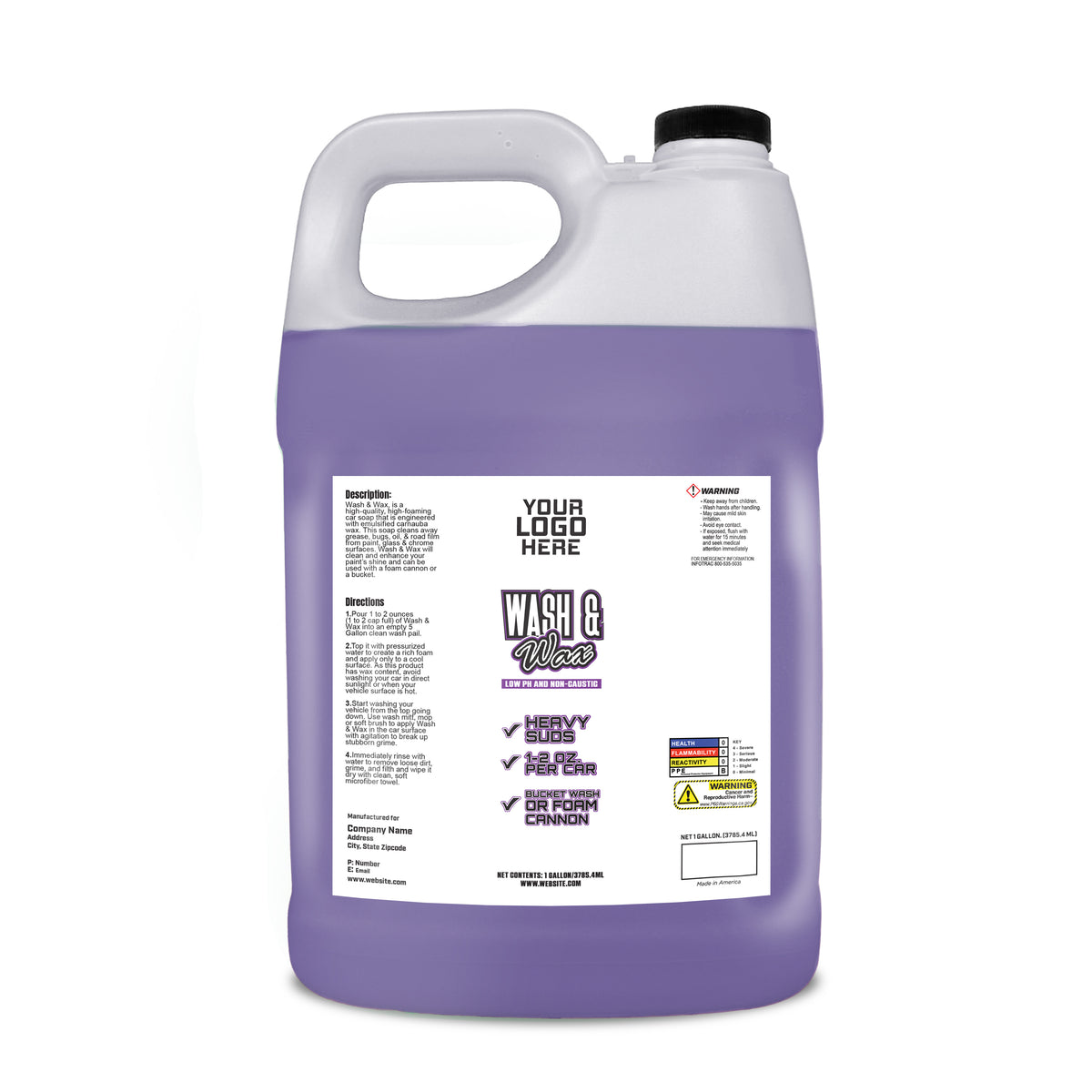 Private Label 1 Gallon Wash & Wax Car Soap – Renegade Private Label