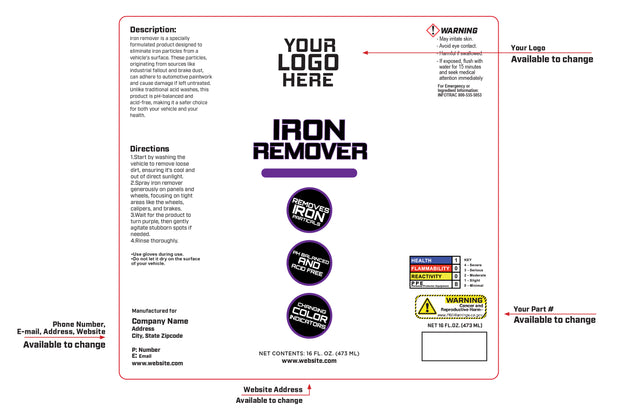 Private Label Iron Remover