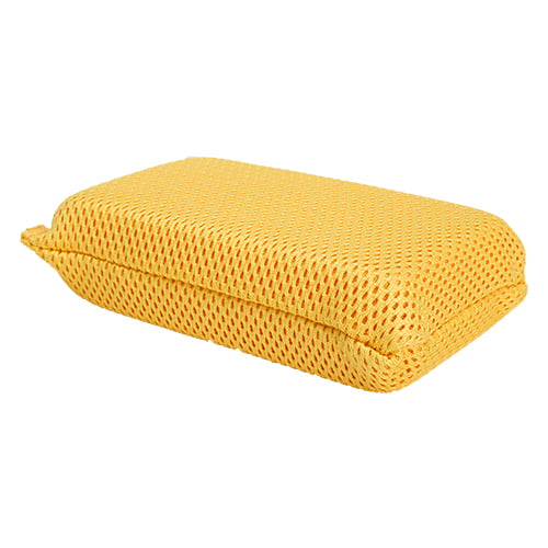 1.75"x3.5"x6" Rectangle Mesh Bug Dirt Remover Sponge, Golden Yellow (12pcs/pk,120 pcs/cs)