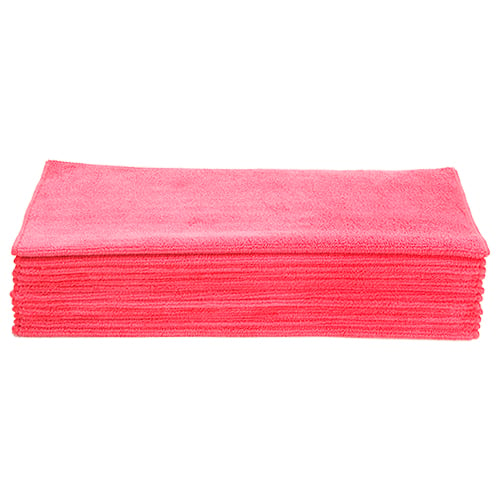 16"x16" Microfiber Basic Towel 380 GSM Red (240 Pcs/Ctn)