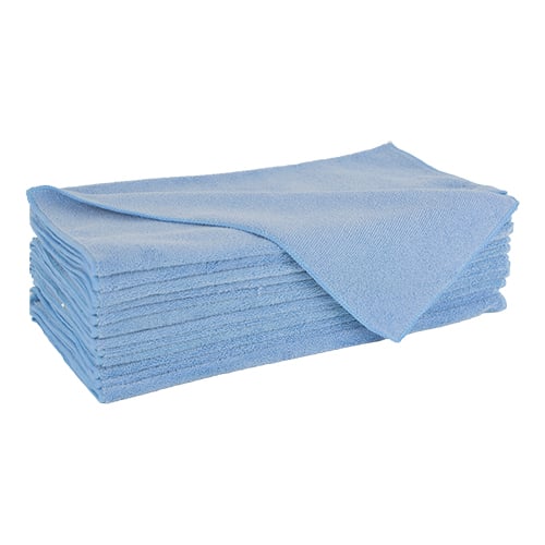 16"x24" Microfiber Basic Towel 380 GSM Blue (120 Pcs/Ctn)