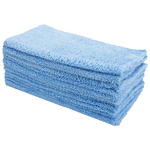 16"x16" Microfiber Fur Edgeless Towel 450 GSM Blue (120 Pcs/Ctn)
