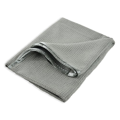 25"x36" Microfiber Waffle Weave Towel Grey/Grey Trim (60 Pcs/Ctn)