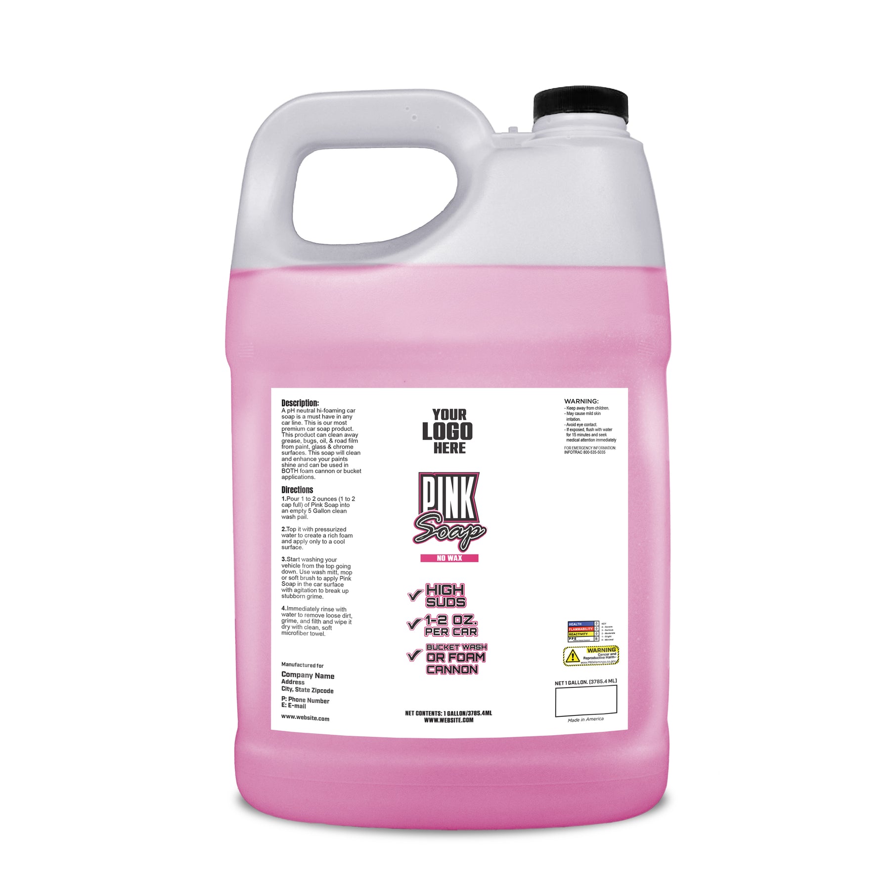 Private Label 1 gallon HI Foam Soap (NO WAX) – Renegade Private Label