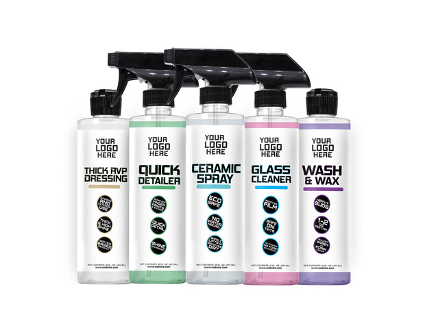 Auto detailing product samples