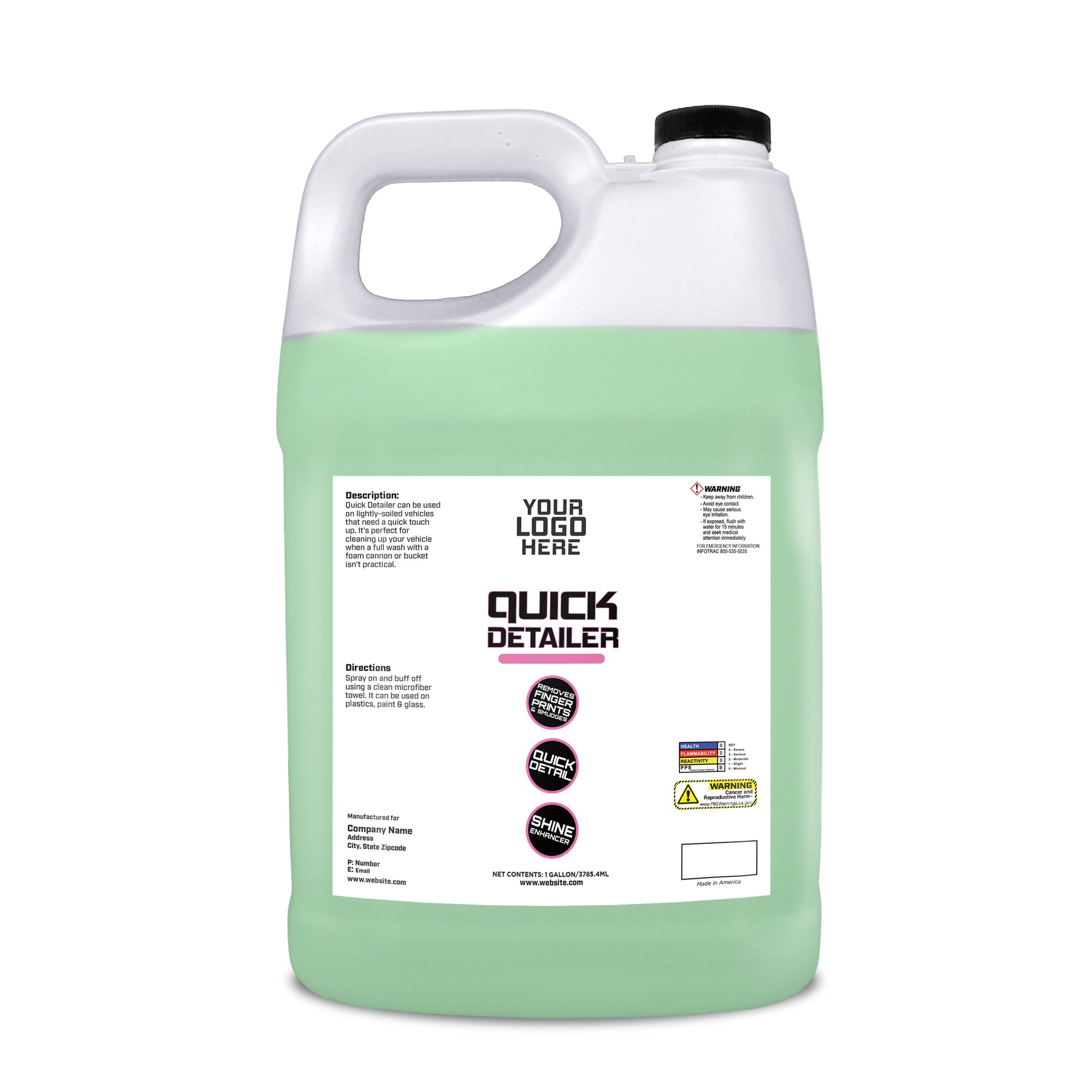 Private Label 1 gallon Quick Detailer & Waterless Wash – Renegade